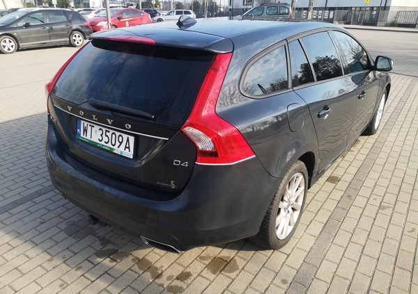 Volvo V60 cena 48000 przebieg: 173000, rok produkcji 2014 z Warszawa małe 79